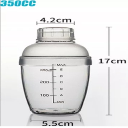 Shaker 350 ml Polikarbon Ölçekli