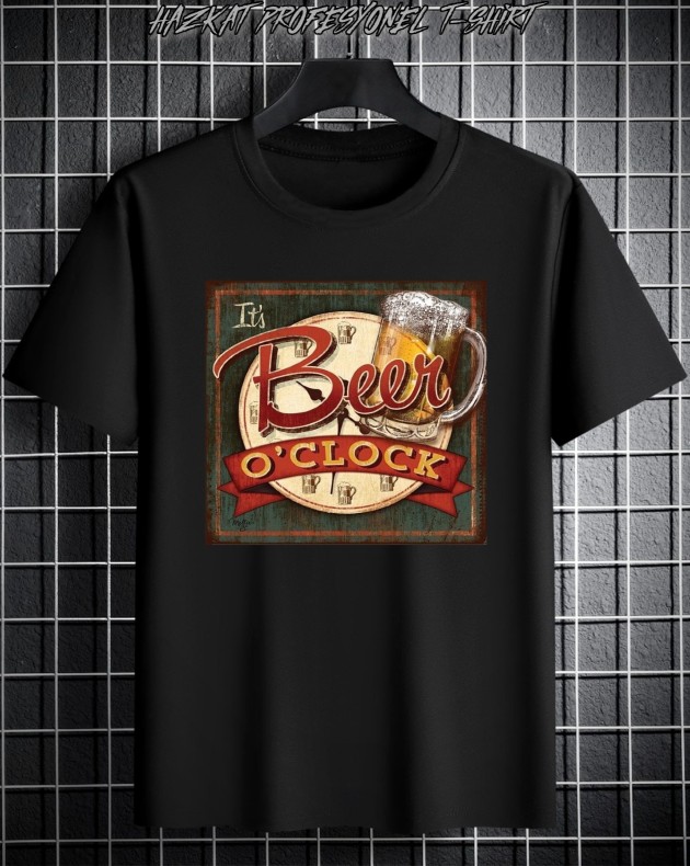 Unisex Baskılı T-Shirt BeerRetro