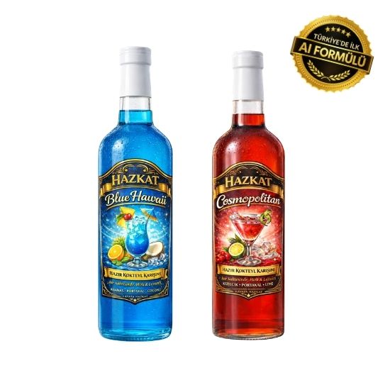 Hazkat Night Set Alkolsüz Kokteyl Mocktail Hazır Karışım Şurupları  750ml x 2