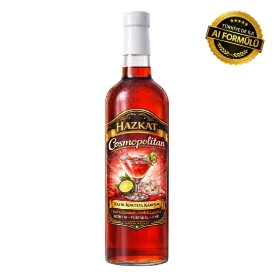 Hazkat Cosmopolitan Alkolsüz Kokteyl Mocktail Hazır Karışım Şurubu  750ml