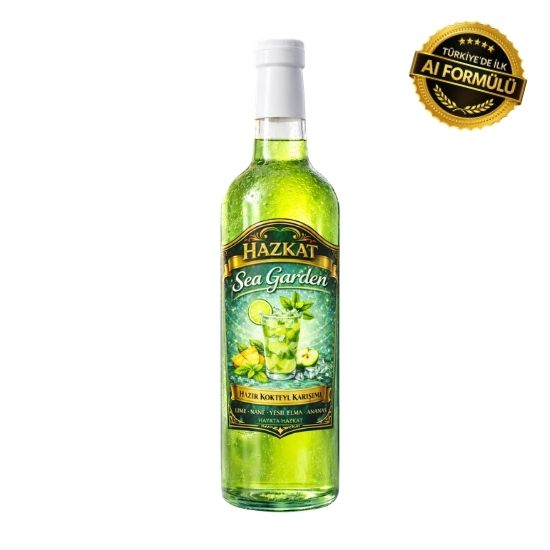 Hazkat Sea Garden Alkolsüz Kokteyl Mocktail Hazır Karışım Şurubu  750ml