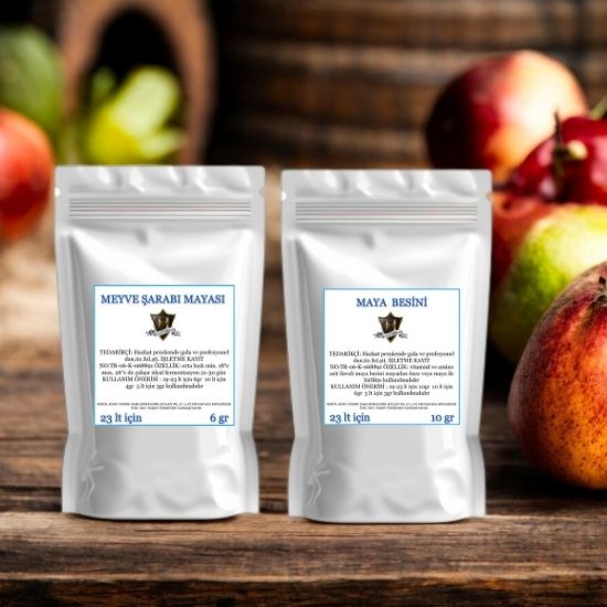 Alman Meyve Şarabı Mayası 6gr ve Besin 10gr