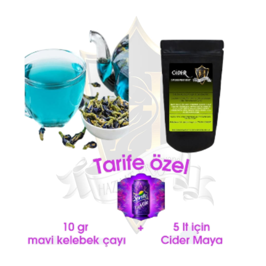 Purple Cider Mavi Çay ve 5lt İçin Cider Maya