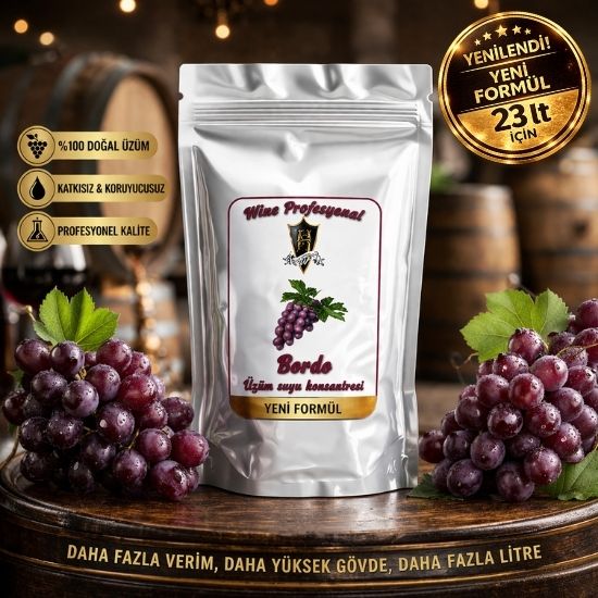 Wine Profesyonel Üzüm Konsantresi Kit Bordo 23lt