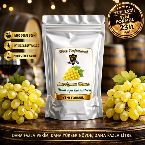 Wine Profesyonel Üzüm Konsantresi Kit Sauvignon Blanc 23lt