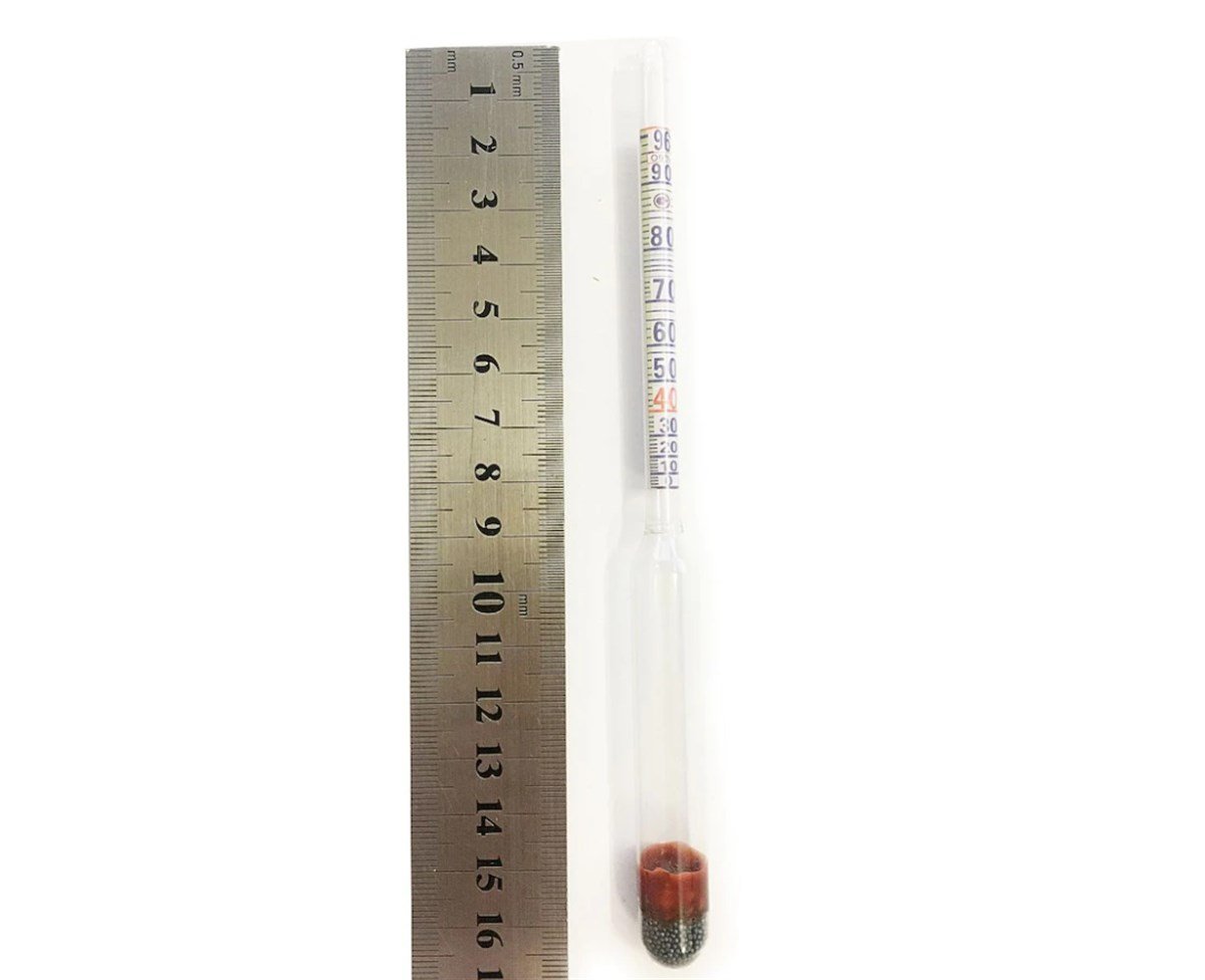 AlkolMetre 17cm Kısa Form 0-100 Derece 