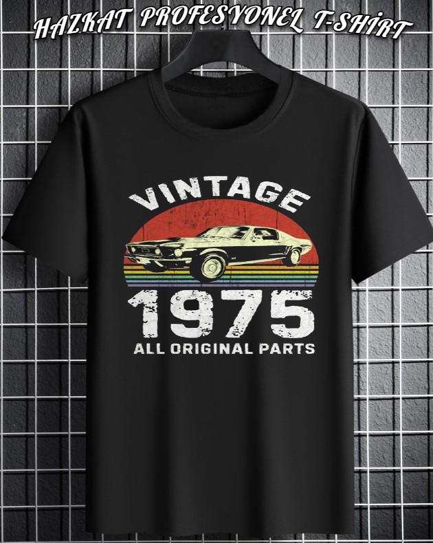 Unisex Baskılı T-Shirt Vintage75