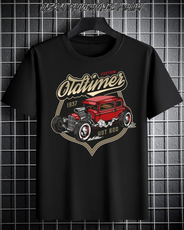 Unisex Baskılı T-Shirt Oldtime XXL