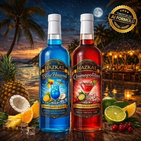 Hazkat Night Set Alkolsüz Kokteyl Mocktail Hazır Karışım Şurupları  750ml x 2