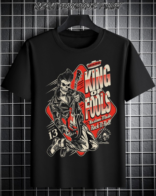 Unisex Baskılı T-Shirt Kingfol XXL