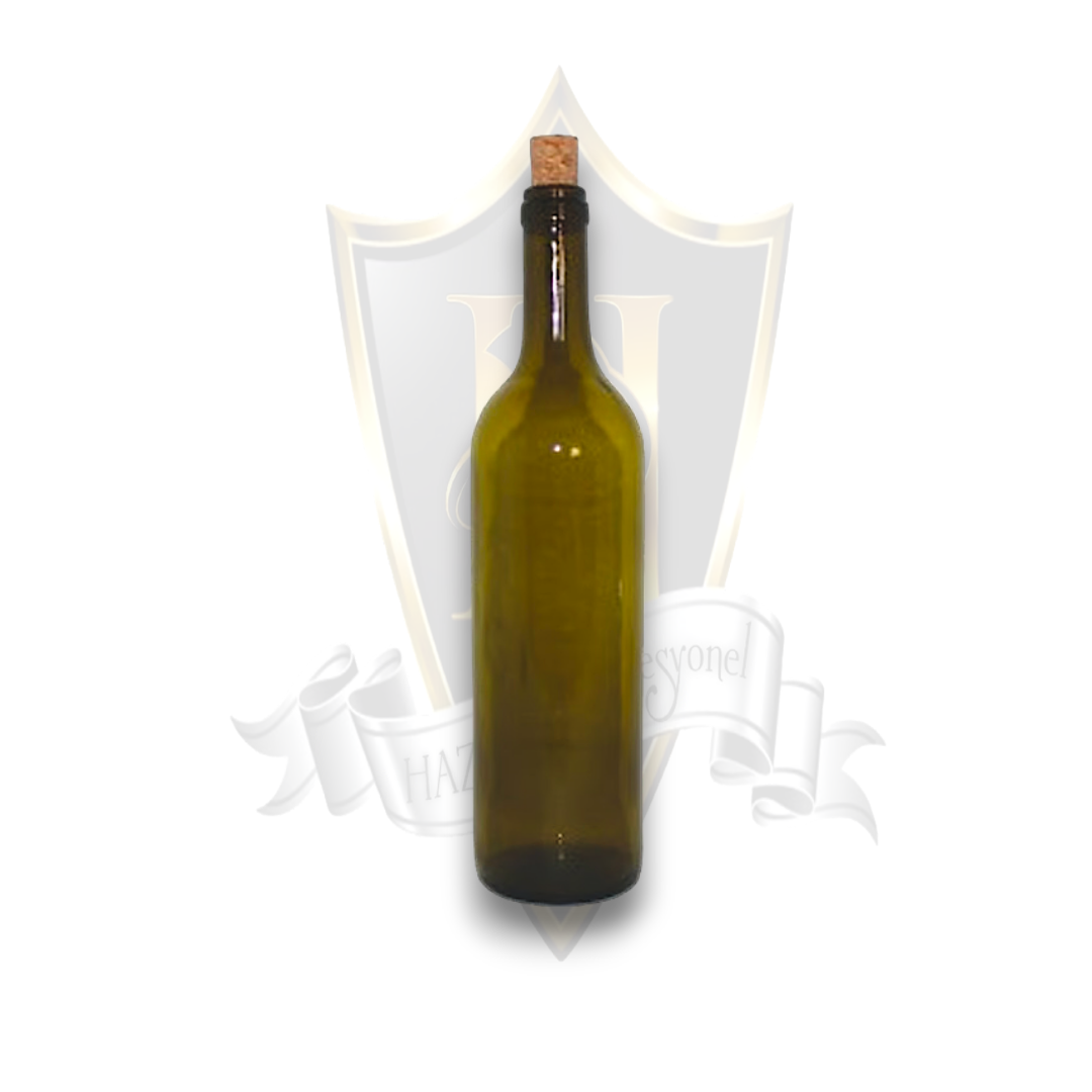 Şarap Şişesi 700ml Konik Mantarlı