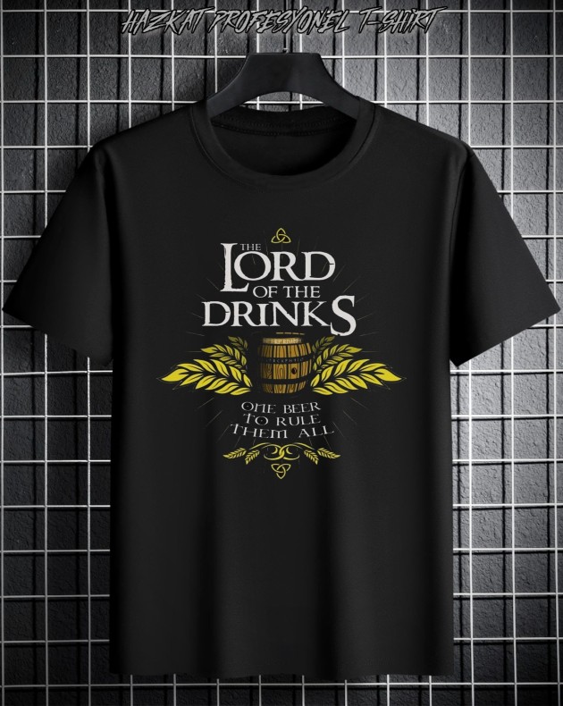 Unisex Baskılı T-Shirt Lordofdrink XXL