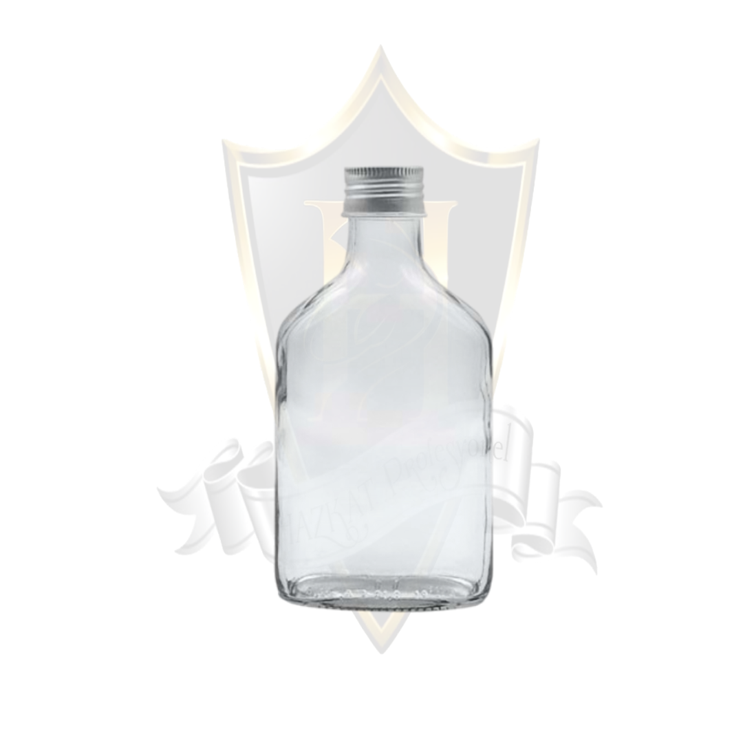 Yassı İçki ve Cold Brew Şişesi 200ml metal kapak