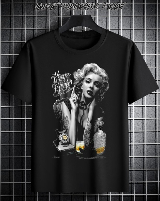 Unisex Baskılı T-Shirt Monro XXL