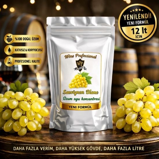 Wine Profesyonel Üzüm Suyu Konsantresi Kit Sauvignon Blanc 12lt 